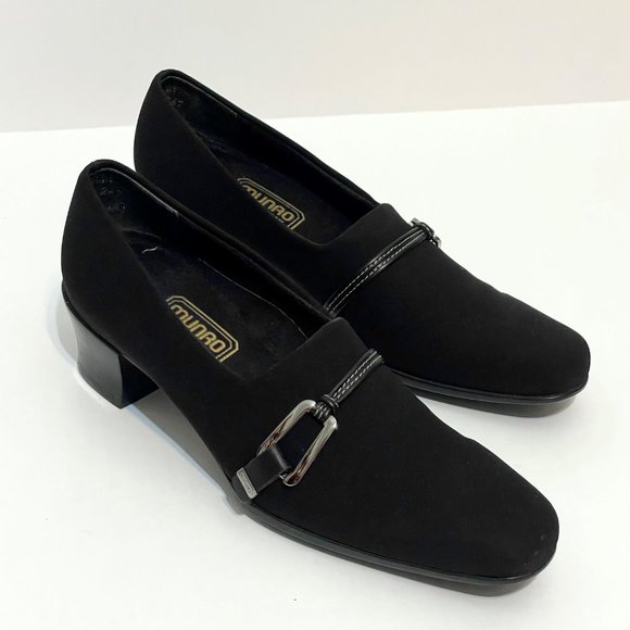 NWOB Munro American Cindi Black Work/Dress Pump Block Heel Shoe 7N - Picture 8 of 9